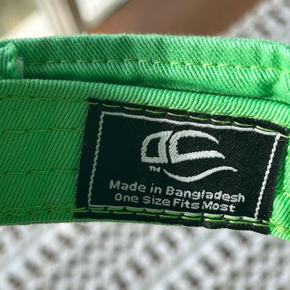 Bobcat’s Fishing Visor Adult Adjustable Logo Leather Green Clarkesville, VA NEW main image 5